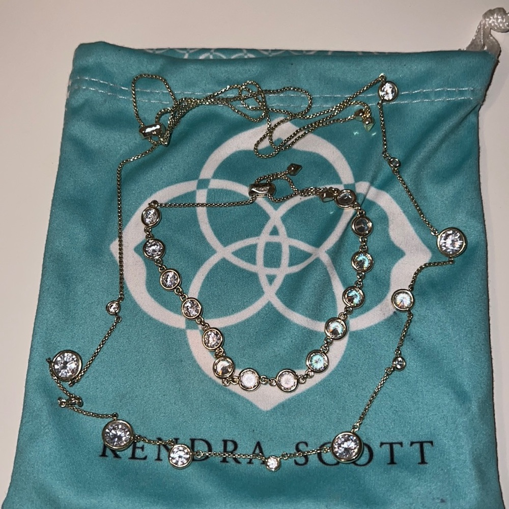Kendra Scott Rhinestone bracelet and choker necklace set